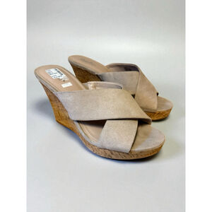 Charles David Women's Latrice Nuetral Slip On Wedge Sandal Size 13 Beige‎